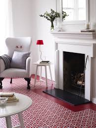 This design is featured on the top of the gallery because it is the perfect example of what an open concept floor plan looks like. Lattice Cherry Red Flooring Design By Dee Hardwicke For Harvey Maria Vinyl Flooring Harvey Maria Red Tile Floor