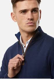 6Th Sense Harry 1/4 Zip Men's Sweater Reed Navy