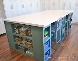 I found a changing table made of wood for $15 at goodwill to store all of my craft loot; Large Craft Table Infarrantly Creative