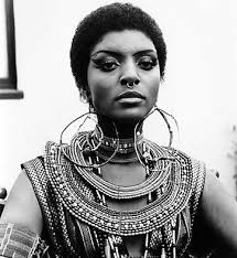 Black Female Actors From The 70s Blaxploitation Actress Vonetta Mcgee Natural Hair In Beautiful African Jewelry And Septum Piercin Black Actresses Beautiful Black Women Vintage Black Glamour