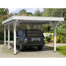 Skan Holz Carport Spessart 355 Cm X 604 Cm Weiss Kaufen Bei Obi