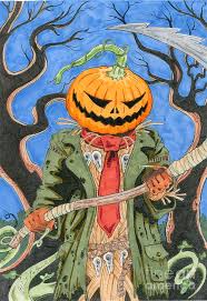 Scary drawings , scary scarecrow art , evil scarecrow drawings. Pumpkin Headed Scare Crow Drawing By Albert Podgurski