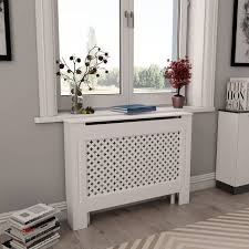 Tebru Radiator Cover White 44 1 X7 5 X32 1 Mdf Walmart Com In 2020 Radiator Cover White Radiator Covers Heater Cover