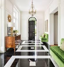 You May Enter Our Fabulous Greek Revival House Completed With Beautiful Interiors By Suzanne Floor Design Marble Flooring Design White Marble Floor
