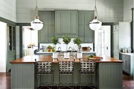 15 Ways With Shiplap Home Kitchens Southern Living Homes Green Kitchen Cabinets