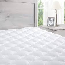 Exceptionalsheets Pillowtop Mattress Pad With Fitted Skirt Extra Plush Topper Found In Luxury Hotels Ma Pillow Top Mattress Pad Plush Mattress Mattress Pad