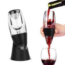 Longhorn wine pourer steel aerators by menagerie. Wine Decanter With Base Pedestal For Birthday Wine Gift Ailelan Wine Aerator Home Use And Party Friendship Wine Decanters Evertribehq Kitchen Dining