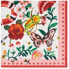Gucci Gucci Garden Exclusive Silk Scarf Designer Silk Scarves Floral Print Scarves Gucci Scarf