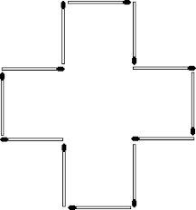 There, players will find a cube surrounded by red symbols circling it. Twelve Matchsticks Area Puzzle