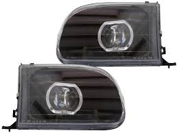 In this video, we're going to show you how to remove and put back in the bumper mounted driving or fog lights on this 2002 toyota tundra. 2000 2007 Toyota Tundra Black Halo Projector Headlights
