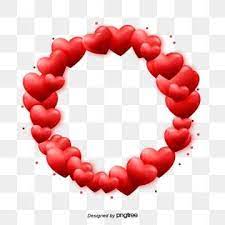 Valentines Day Elements With Red Stereoscopic Heart Love Circular Borders Cascade Heart Love Valentines Day Elements Heart Love Circular Border Png Transpare Valentines Day Border Valentines Art Valentines