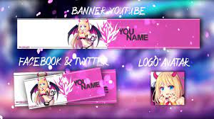 Image of 49 2048x1152 youtube channel art wallpaper on wallpapersafari. Anime Youtube Banner Template Free Download Kawaii Demon 2020 Youtube