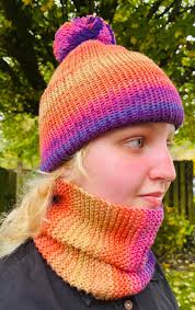 Knitted Snood Charcoal Greys Wool