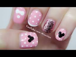 Les petits aliens de toy story ! Disney Minnie Mouse Inspired Nail Art Cute Easy Youtube