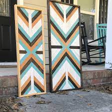 Multi metal plate wall decor. Wood Wall Art Wood Art Wooden Wall Art Boho Home Decor Geometric Wood Art Geometric Wood Art Wood Art Aztec Wall Art