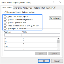 How To Customize Or Stop Autocorrect In Excel