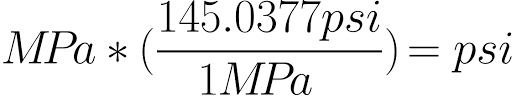 mpa to psi and psi to mpa karay metals inc