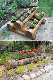 In which they may arrange celebrations or parties of close friends and family members. Wood Log Planters Natural Garden Bamboo Garden Garden Projects
