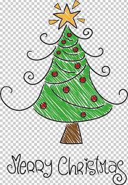 A christmas tree is a decorated tree, usually an evergreen conifer such as spruce, pine, or fir or an artificial tree of similar appearance, associated with the celebration of christmas. Santa Claus Drawing Christmas Tree Png Clipart Christmas Decoration Christmas Frame Christmas Lights Christmas Vector Color
