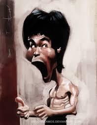 Bruce Lee Caricature Funny Caricatures Caricature Drawing