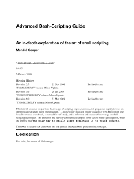 To be clear, the final sed script should work for camelcase as well as camelcase, and camelcase. Calameo Advanced Bash Scripting Guide