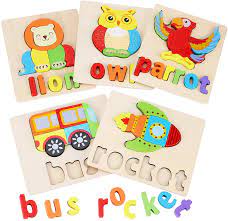 Jeder musste schon mal ein wort oder seinen namen am telefon buchstabieren. Buy Uniwa Wooden Toddler Puzzles Animal Vehicle Alphabet Name Wooden Puzzles For Kids 1 2 3 4 5 Years Old Early Educational Learning Toys For Toddlers Gift Online In Cote Divoire B08jtyj6s8