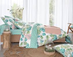 Linge De Lit Jardin Et Micro Motifs Becquet Creation Housse De Couette 260x240 Housse De Couette 200x200 Parure De Lit