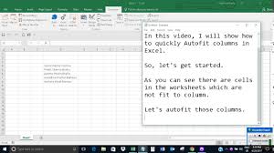 But for some reason , i'm failing, even the.xls file shows everything in one column instead of multiple columns. Quickly Auto Fit Columns In Excel Using Vba Youtube