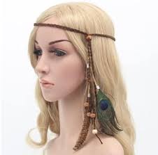Gortin Boho Feather Headband Brown Indian Peacock Feather Headbands Gypsy  Hippie Headwear Festival Party Headpiece for Women (Type E) : Amazon.in:  Jewellery