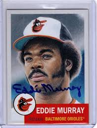EDDIE MURRAY SIGNED 2020 TOPPS LIVING SET ORIOLES CARD #327