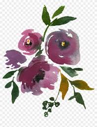 The blooms below range in shades from light lilac to deep violet. Hand Painted Dark Purple Flowers Png Transparent Material Rosa Rubiginosa Clipart 2962896 Pikpng