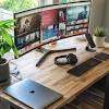 Benq pd3220u macbook pro desktop setup 32 inch desk. 1