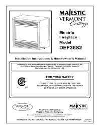 Modern electric fireplaces feature realistic flames that have been able to simulate the charm of robust crackling flames in amazing fashion. Vermont Castings Def33 Operating Instructions Manualzz