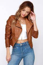 Black Swan Heart Tan Vegan Leather Moto Jacket Vegan Leather Moto Jacket Leather Moto Jacket Fashion