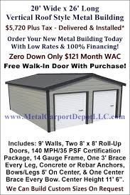 First you have to have a good reason to get up there. 20 X 26 Steel Building Vertical Roof Metal Garage Metal Carport Depot Metal Buildings Roof Styles Metal Roof