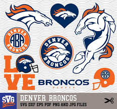 Denver Broncos Svg Logos Monogram Silhouette Cricut By Svgsports Denver Broncos Logo Nfl Football Logos Broncos Logo
