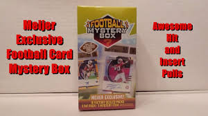 We have baseball mystery boxes that are filled with signed sports collectibles. Meijer Exclusive Football Card Mystery Box Awesome Hit And Insert Pulls Youtube