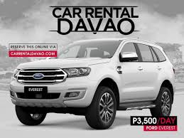 Ford Everest Davao Booking Car Rental Car Cheap Car Rental