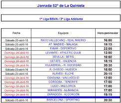 Check spelling or type a new query. Quiniela Jornada 52 Horarios El Club De La Quiniela 1x2