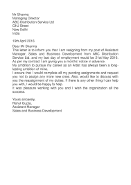 Manager Resignation Letter - 9+ Examples, Format, Sample | Examples