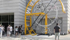 Human Powered Bike Parking Merry Go Round Bike Hanger Bike Storage Bicycle Wall Mount