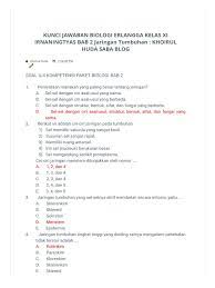 Kunci jawaban biologi erlangga kelas xi irnaningtyas bab 4 : Kunci Jawaban Biologi Erlangga Kelas Xi Bab 7