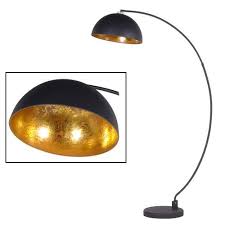 Arc floor lamp will become an instant statement piece for any room, its tall height, aerodynamic shapes and elegantly modern appearance will available in chic black or white colours, arc floor lamp measures 215cm height x 210cm width x 60cm depth, with a shade diameter of 40cm (top) to. The Arc Black Gold Metal Floor Lamp Shropshire Design