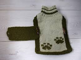 Olive Green Knitted Coat Dog Medium And Large Wooled Blanket Sweater Dogs Pet Pullover Medium Dogs Clothes Knitted Coat Dog Clothes Dog Sweater Crochet Pattern