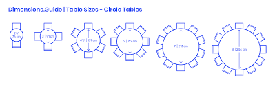 The result is the maximum recommended size for your dining table. Circle Round Table Sizes Dimensions Drawings Dimensions Com