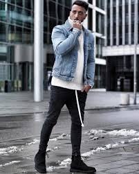 Check spelling or type a new query. Style Guide How To Wear A Denim Jacket In Fall Winter Outfits Men Jackets Men Street How To Wear Denim Jacket