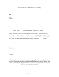 Sample letter of financial support for employer. Sample Letter Of Financial Support For Employer Letter For Financial Support For Your Needs Letter