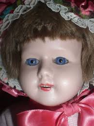 ANTIQUE BISQUE ENGLAND DOLL MELBA HAIR STUFFED 16