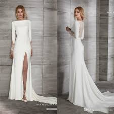 Whether a bride has a lean athletic figure or a striking mature hourglass shape a simple sheath wedding dress is a tasteful dress for anyone. Satin Sheath Bridal Gowns Off 77 Buy