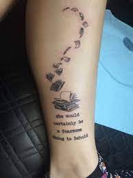 Another spine tattoo for those that seek girly, but chic design. 27 Gorgeous Book Quote Tattoos